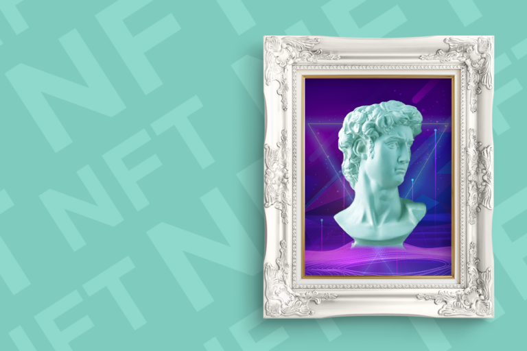Digital NFT Artwork in Classical Frame