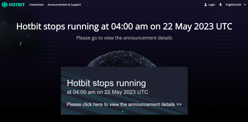 Hotbit Exchange Announces Closure: An Era Ends in Crypto Exchange Space
