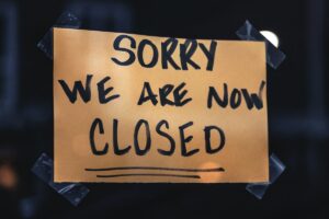 Closed sign. Source: Unsplash