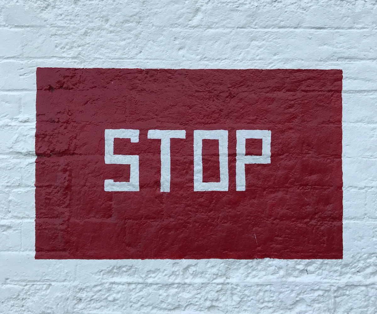 Stop sign. Pic: Unsplash