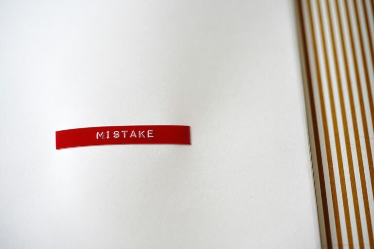 Mistake. Source: Unsplash