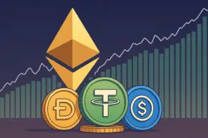 Ethereum on-chain volume surges as stablecoins DAI USDT and USDC power DeFi growth and blockchain adoption