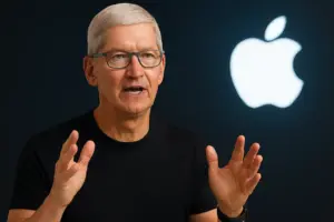 AI-generated deepfake of Apple CEO Tim Cook during iPhone 16 event, linked to YouTube crypto scam involving fake livestreams.