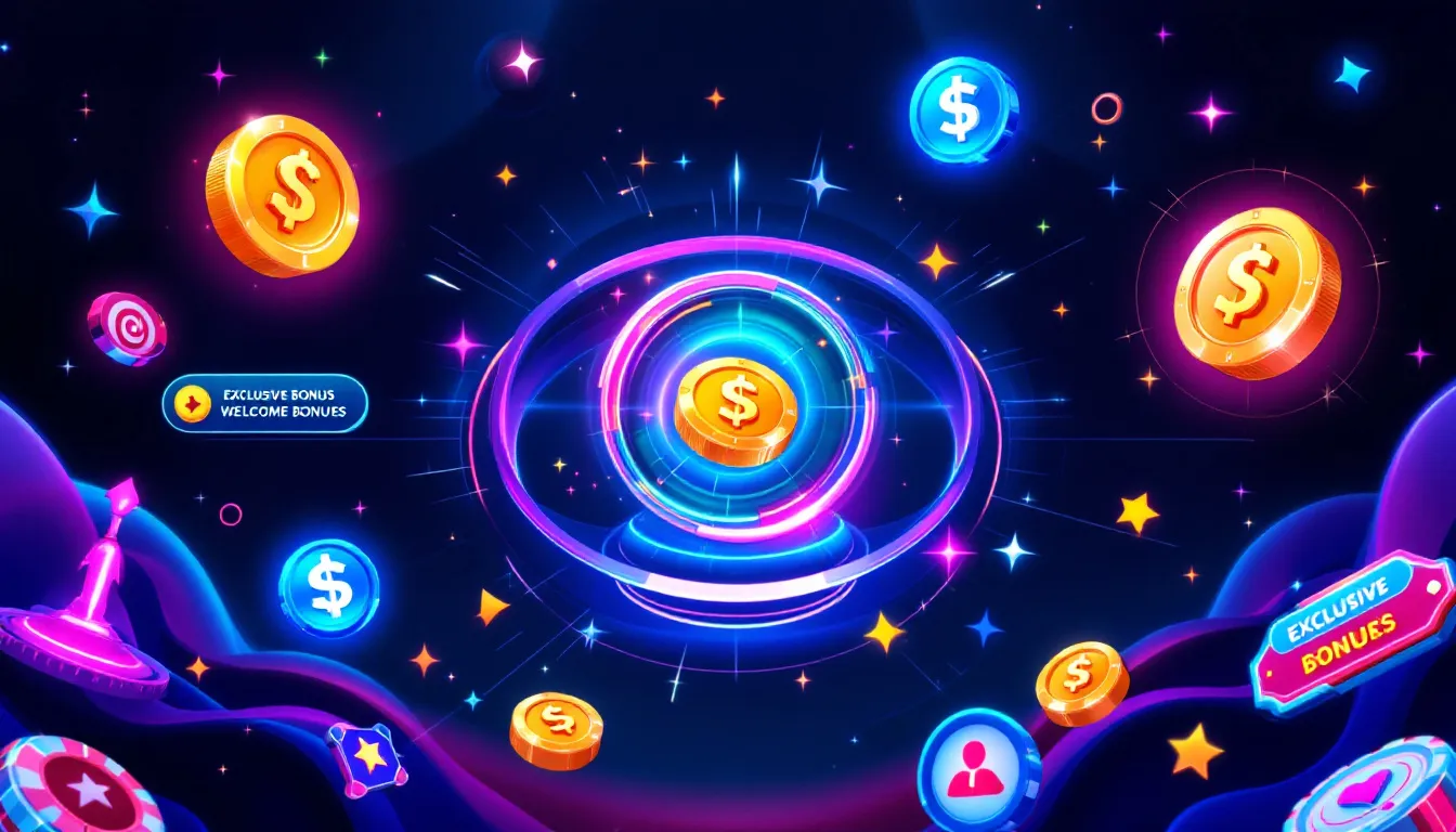 An illustration depicting exclusive bonuses offered at new crypto casinos.