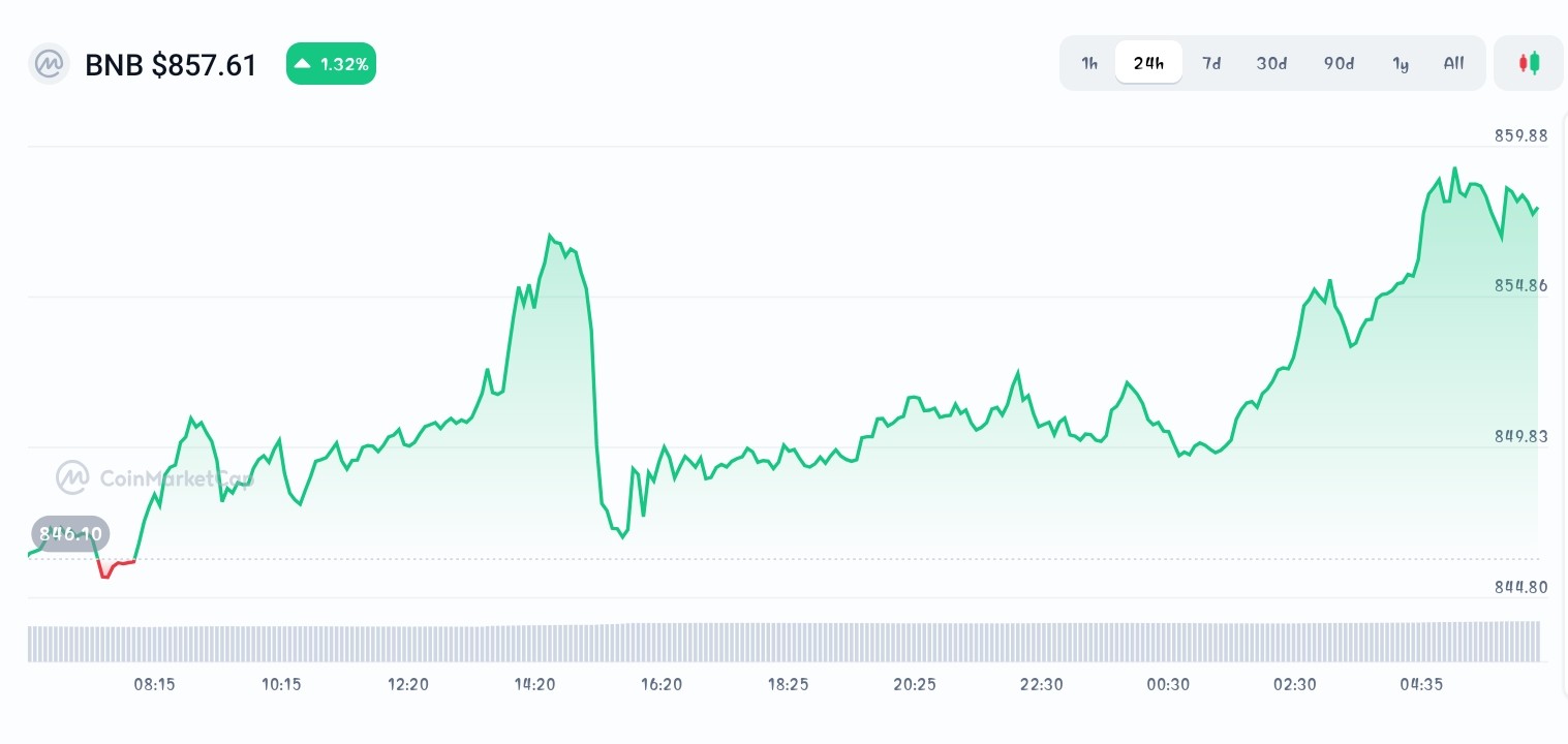 BNB price chart