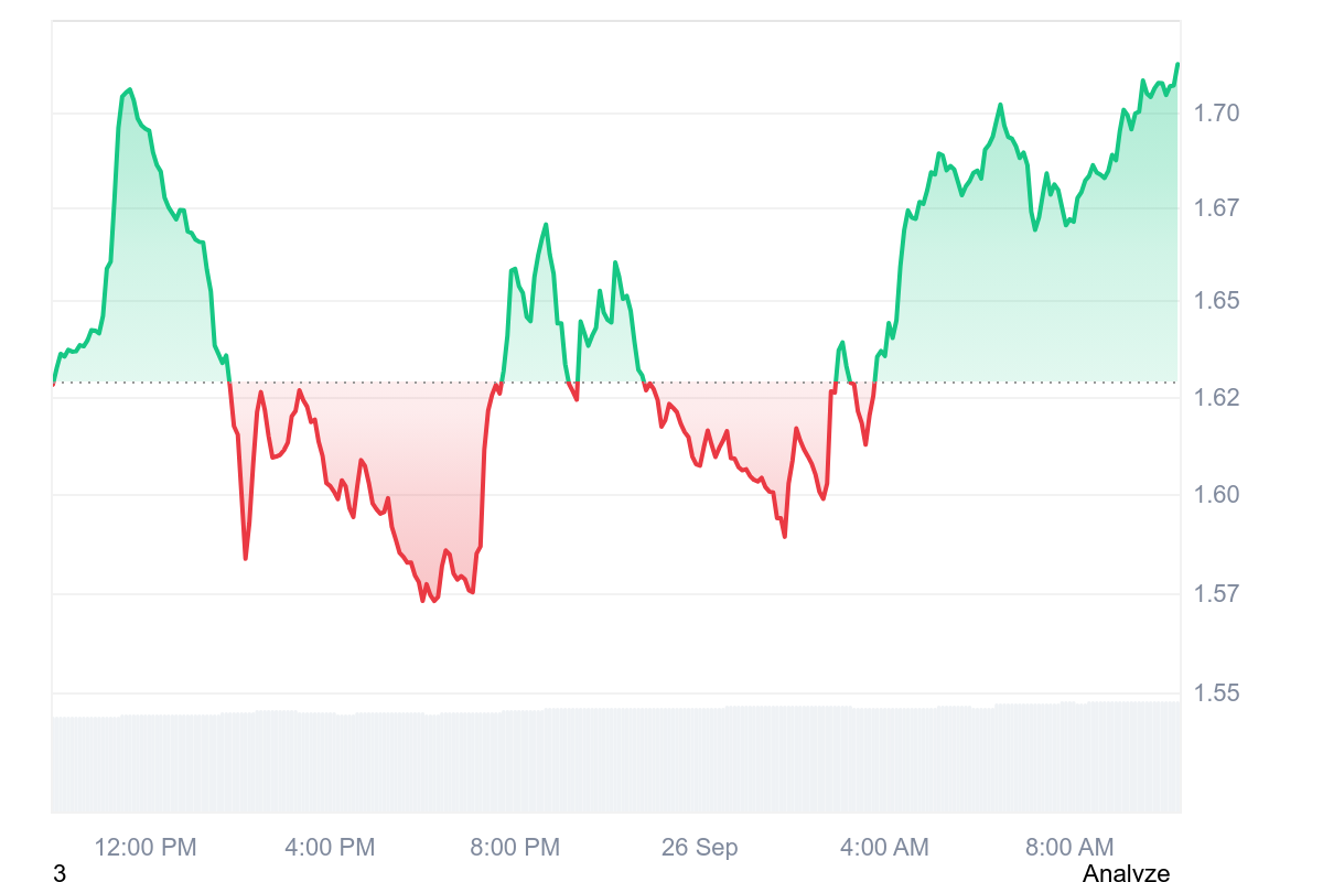 MNT Price Chart