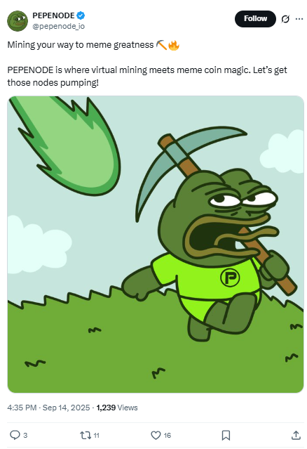 PEPENODE Tweet
