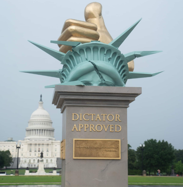 “Dictator Approved” statue