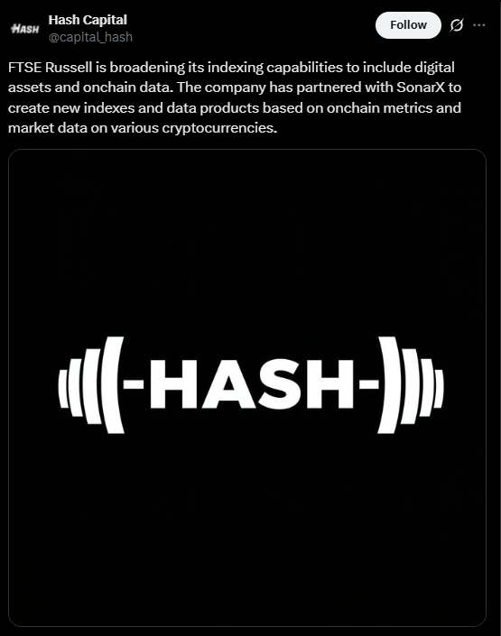 FTSE Russell partners with SonarX