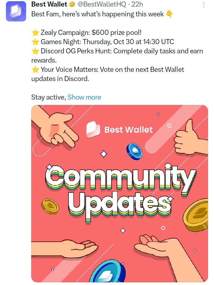 Best Wallet Token tweet