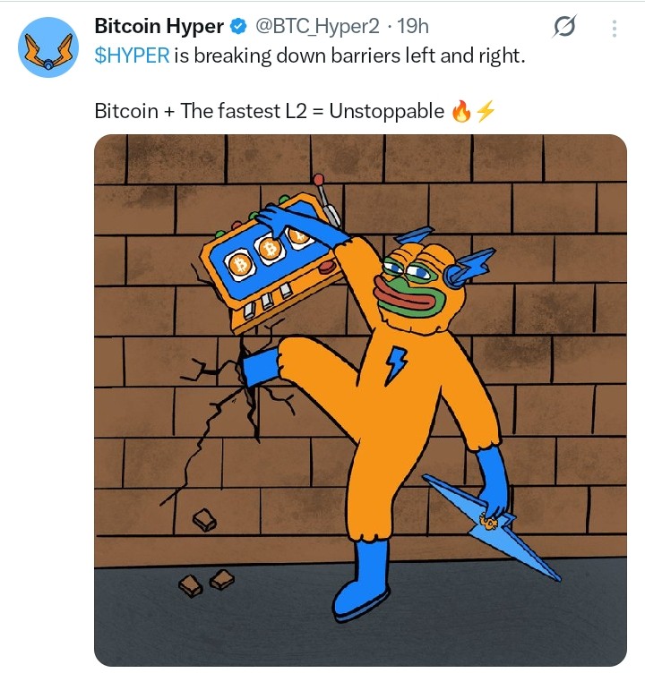 Bitcoin Hyper tweet