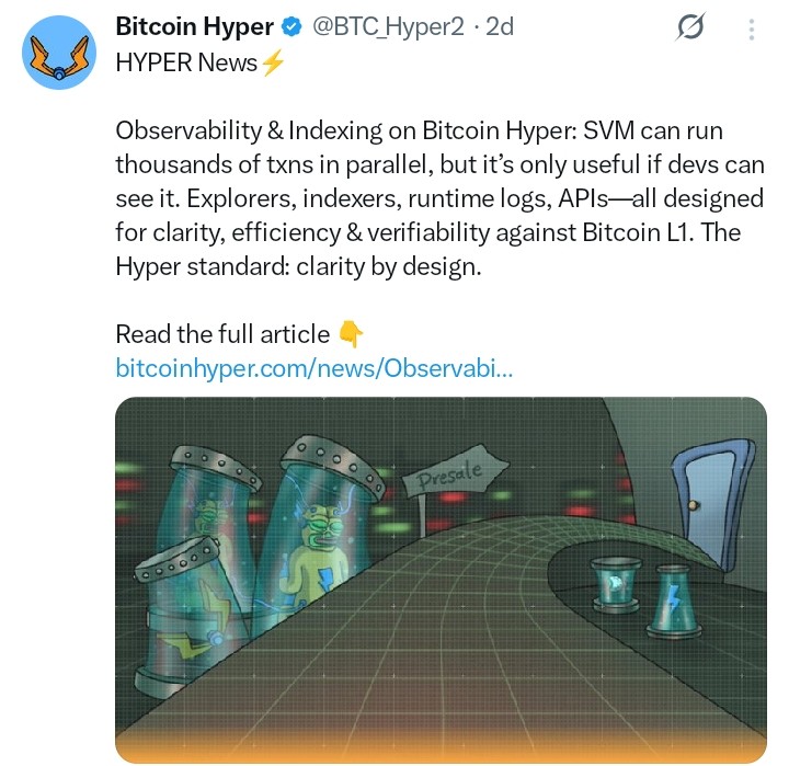 Bitcoin Hyper tweet 