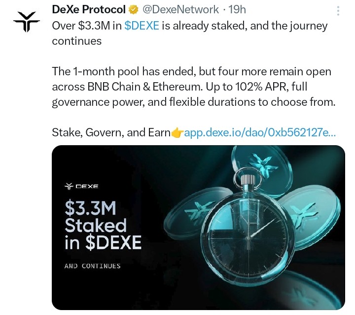 DeXe tweet