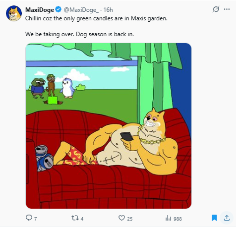 Maxi doge tweet