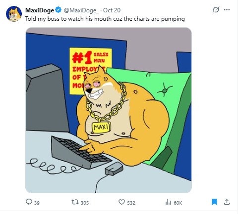 Maxi doge tweet