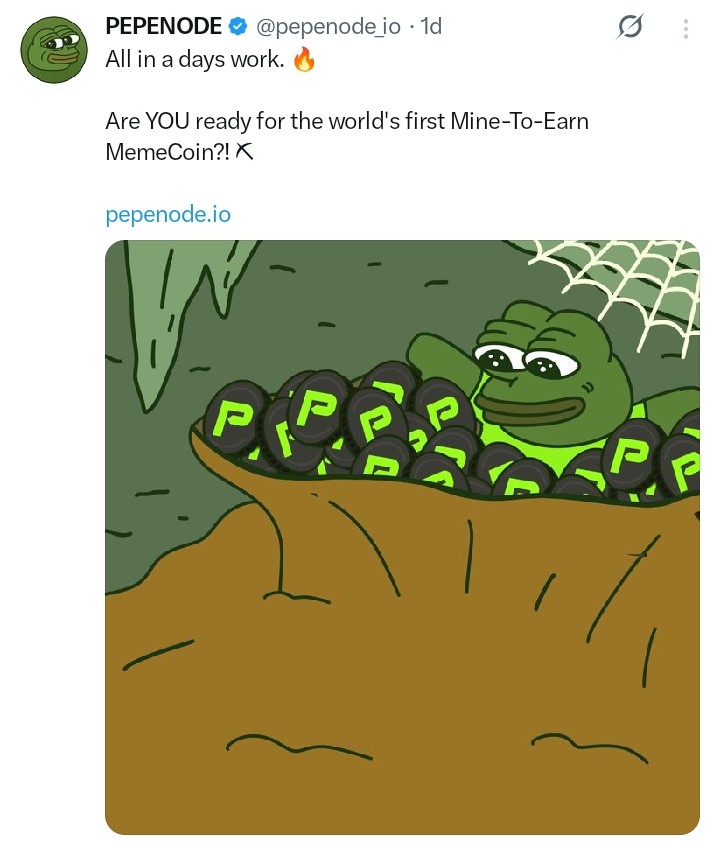 Pepenode tweet