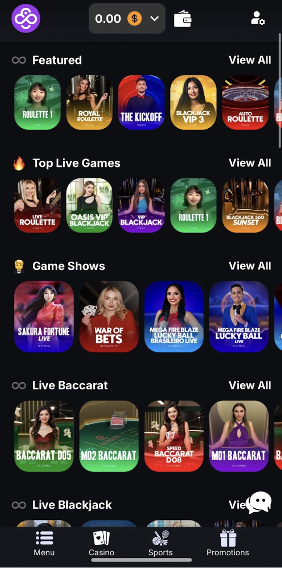 live casino games
