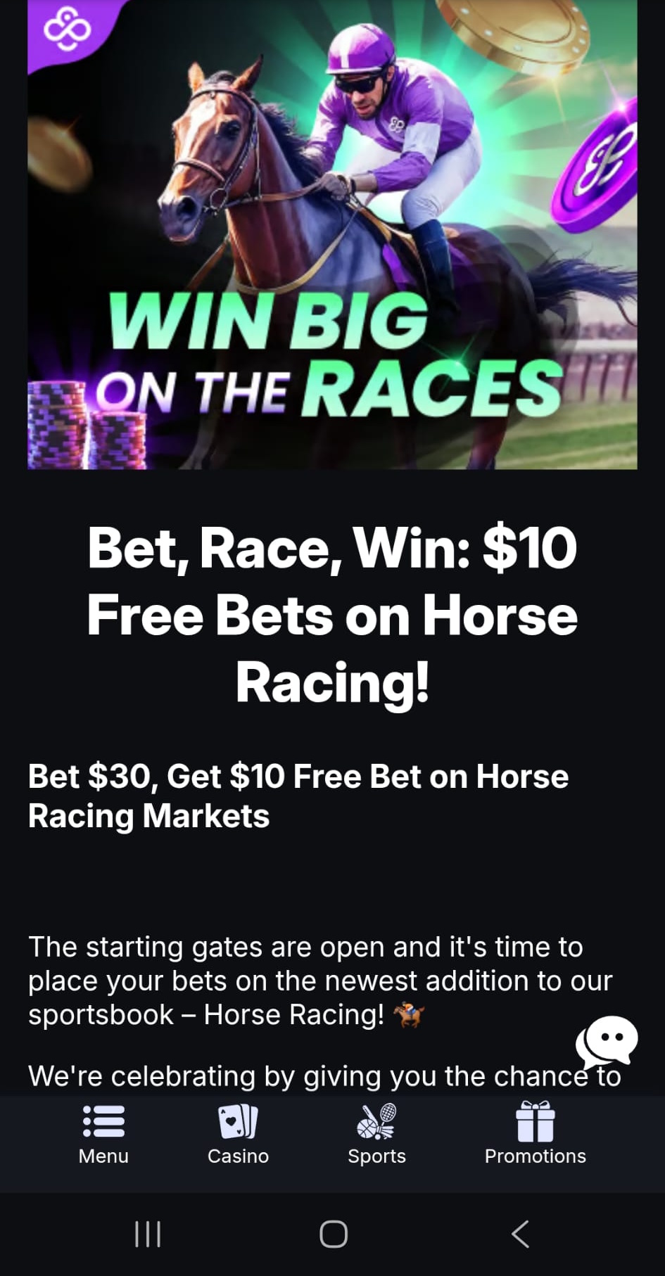 coincasino free bets