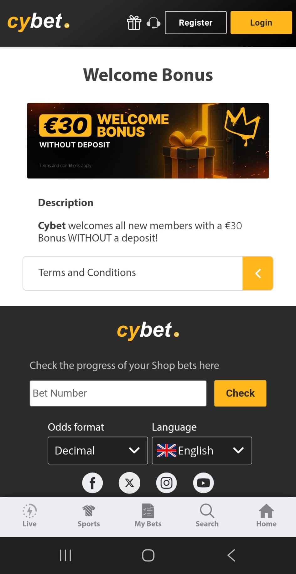 cybet no deposit bonus