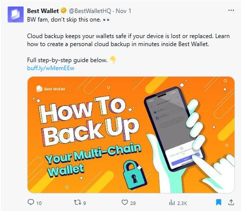 Best wallet token tweet