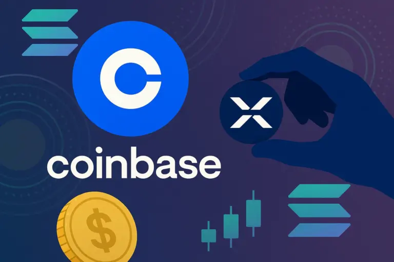 Coinbase acquiring Vector on Solana shown through digital crypto imagery highlighting on-chain trading growth across the ecosystem.