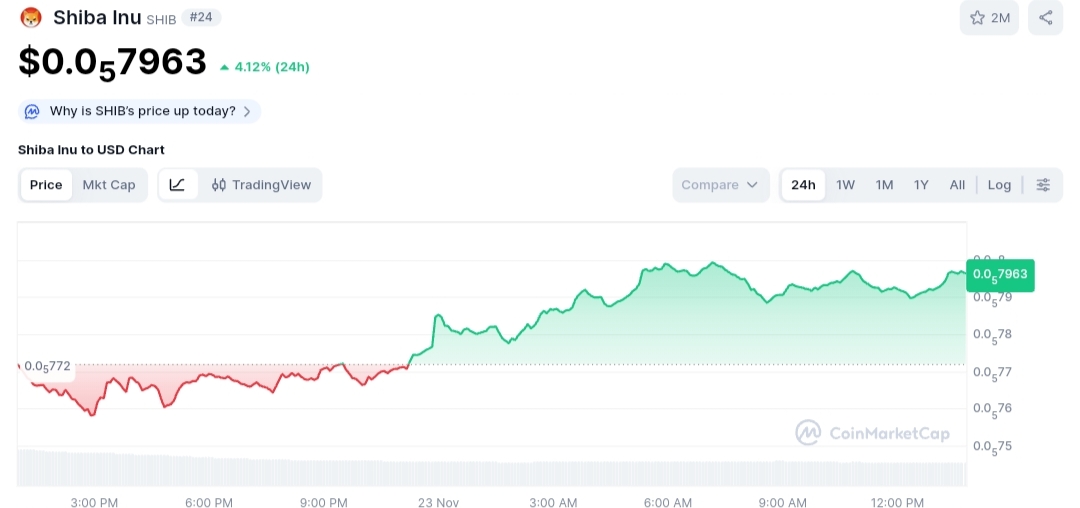 Shiba Inu price chart