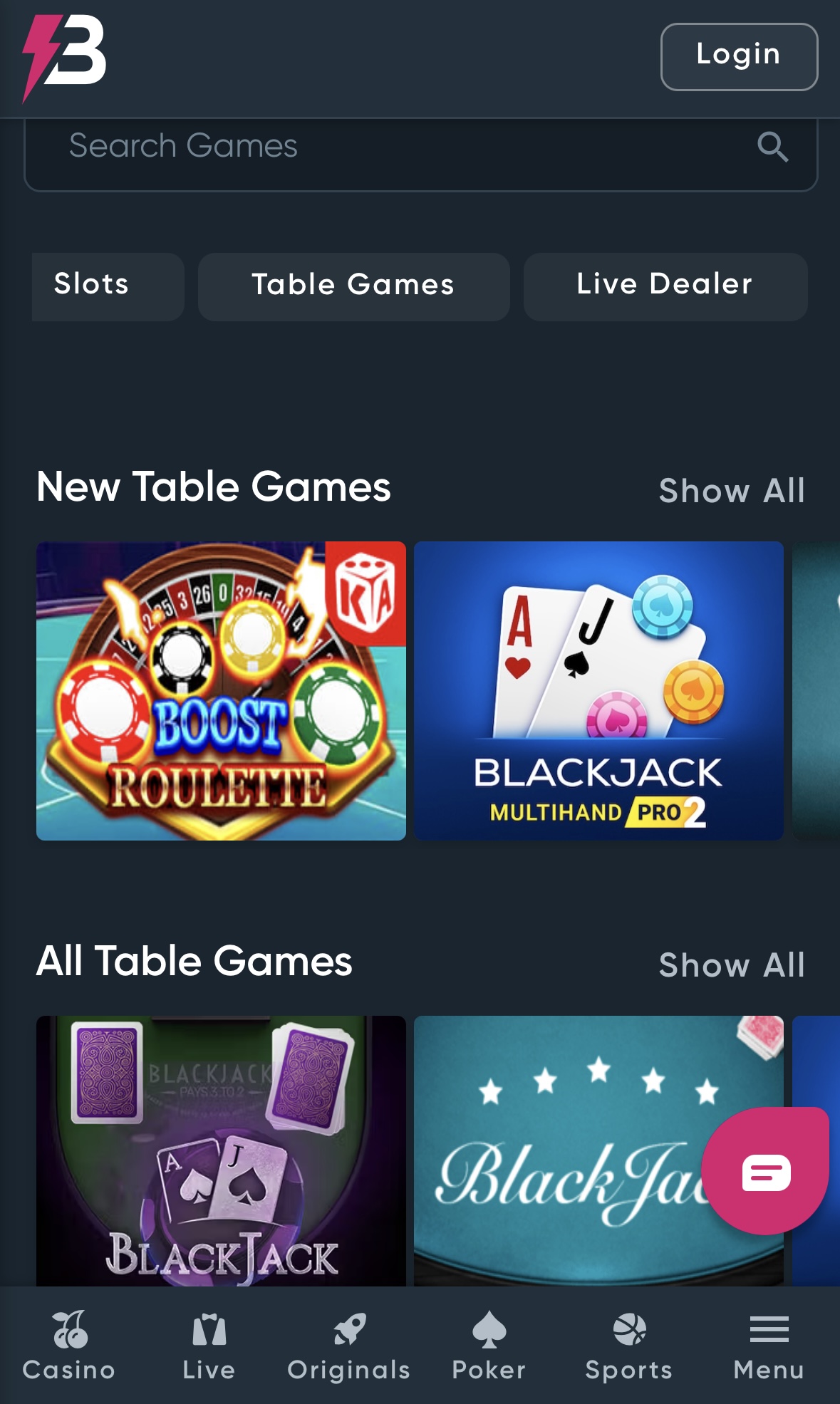 Betplay RNG Table Games mobile screenshot