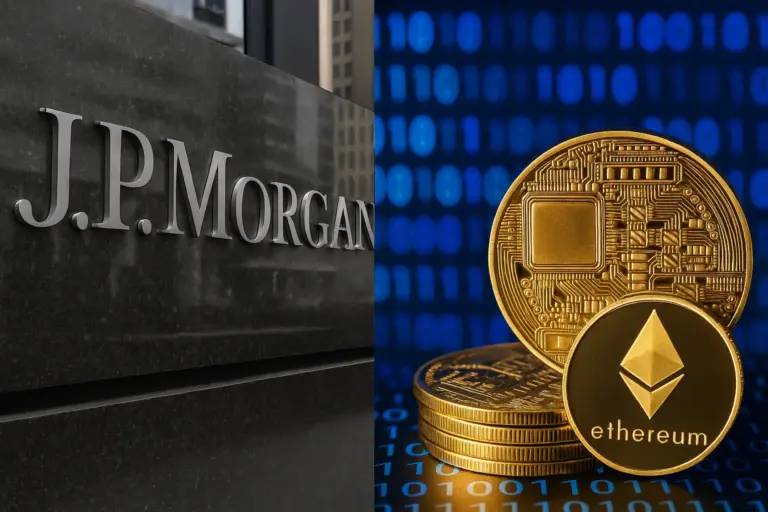 JPMorgan tokenized money market fund on Ethereum blockchain, highlighting institutional finance adopting onchain digital asset infrastructure