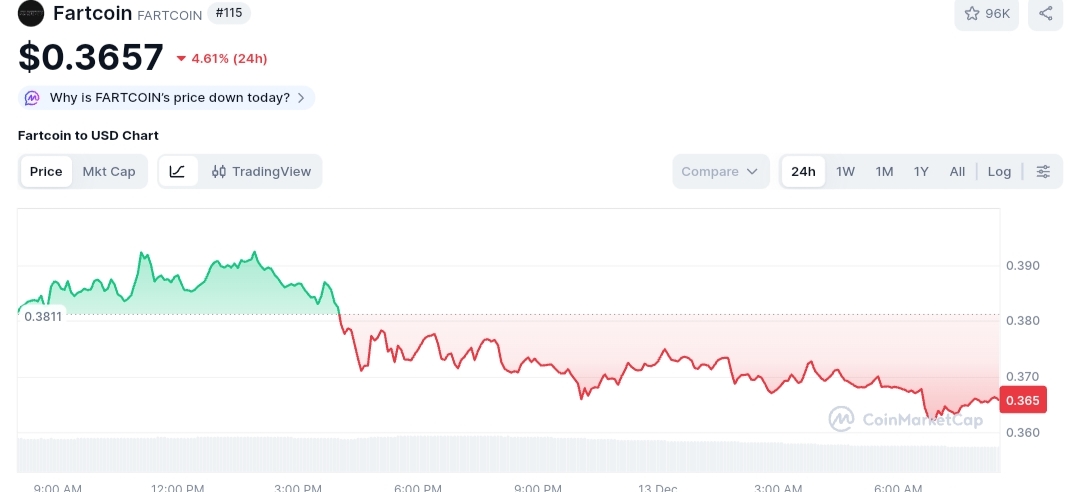 Fartcoin price chart