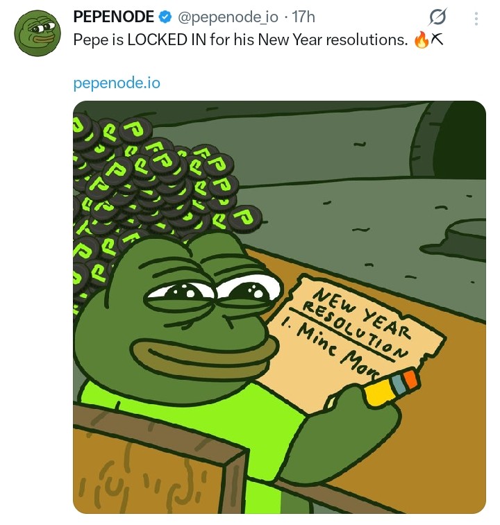 Pepenode tweet