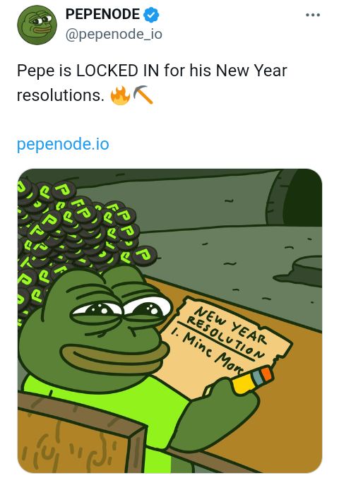 Pepenode tweet