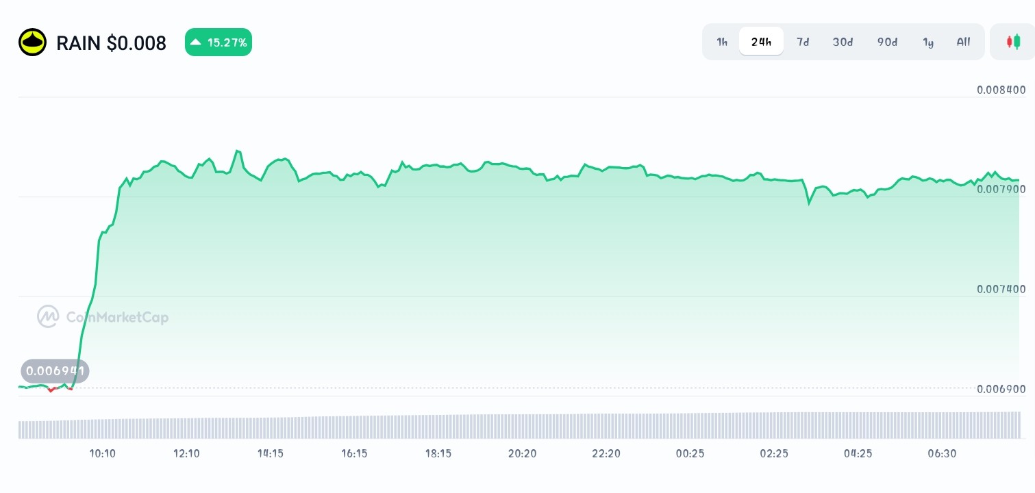 Rain price chart