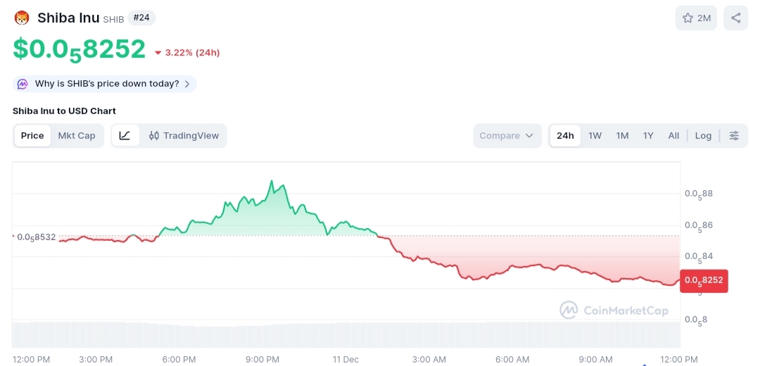 Shiba Inu price chart