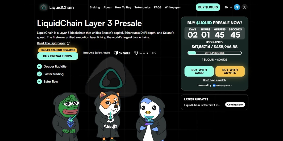 LiquidChain Presale Homepage