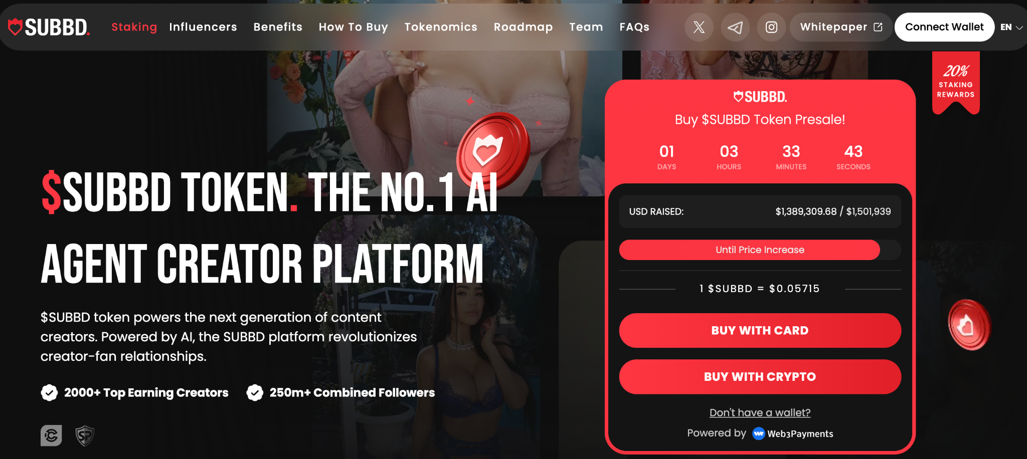 SUBBD presale dashboard