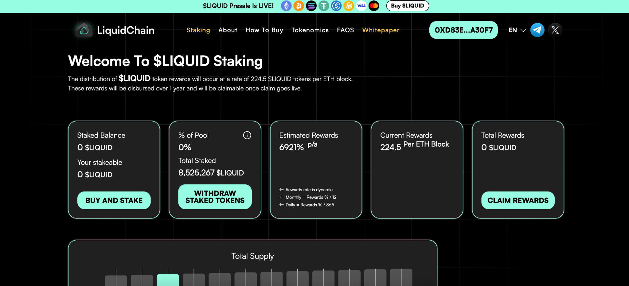 LiquidChain staking rewards