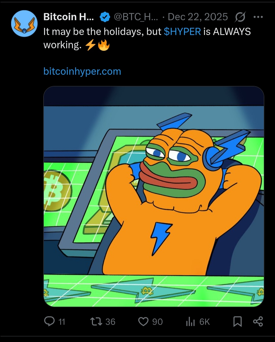 Bitcoin hyper tweet 