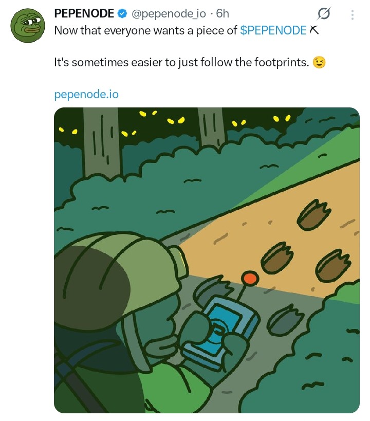 Pepenode tweet 