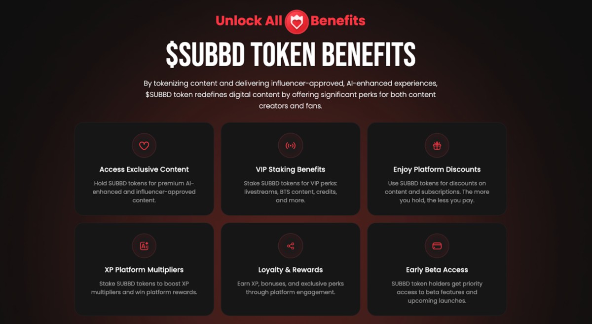 SUBBD Token utility
