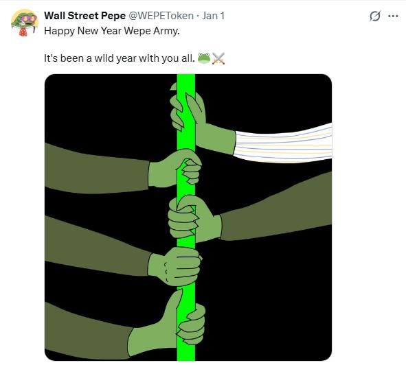 Wall Street Pepe tweet