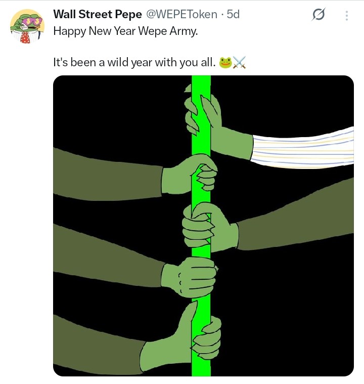 Wall Street Pepe tweet 