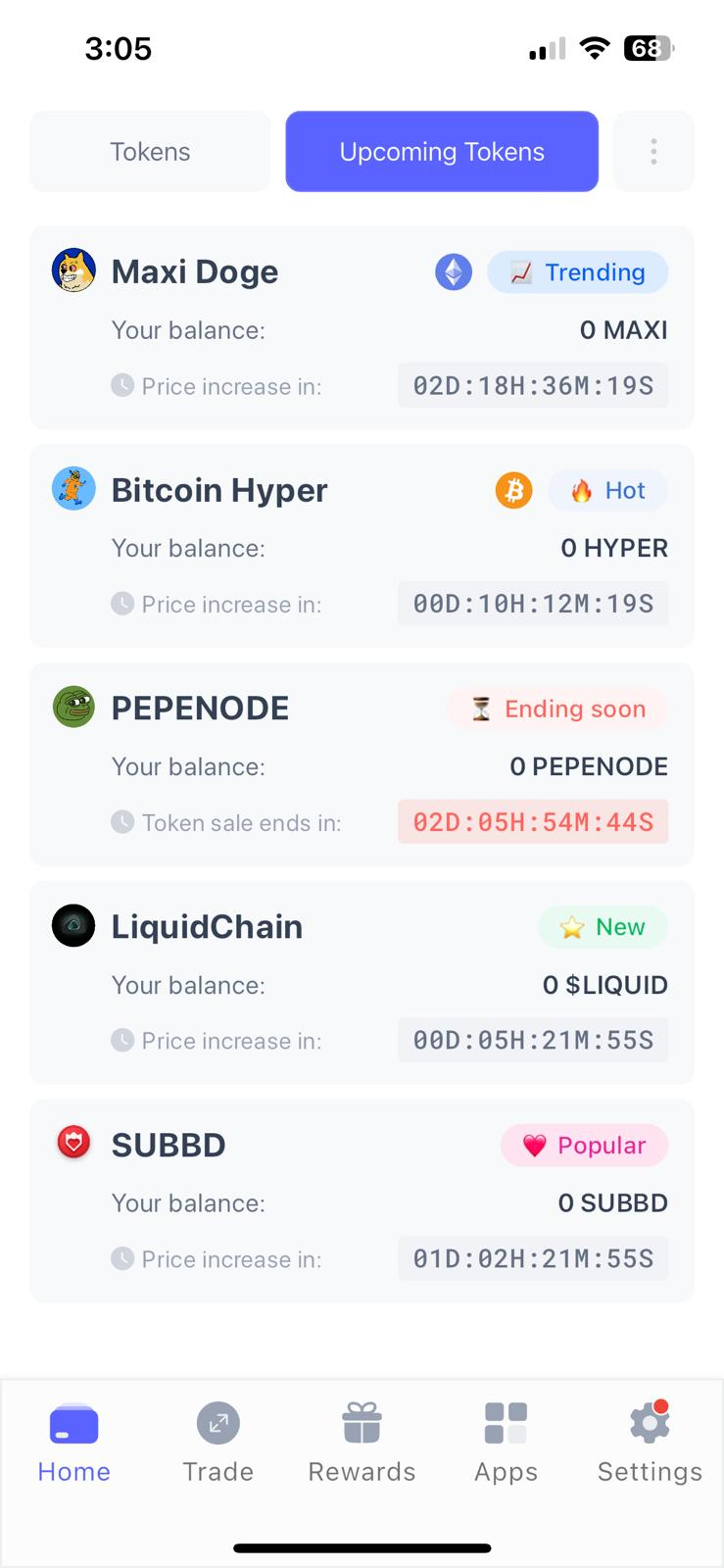 Best Wallet app launchpad events
