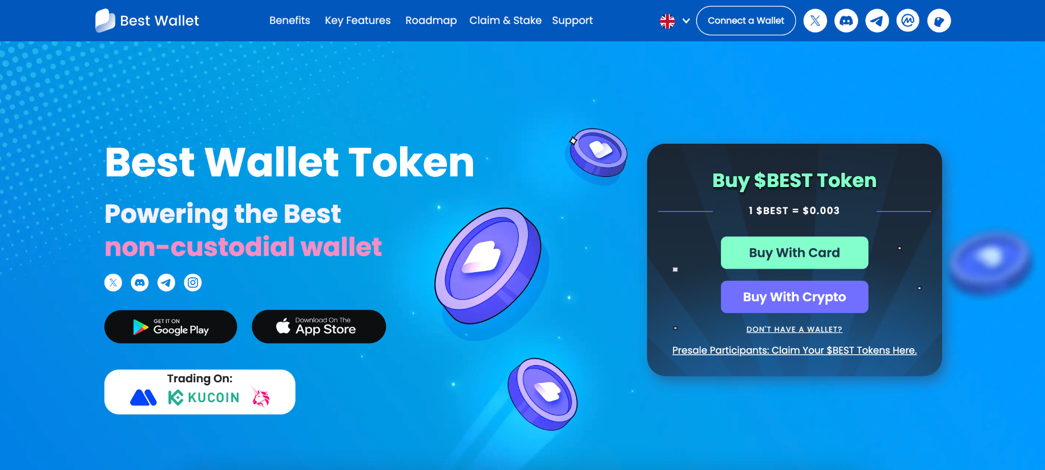 Best Wallet Token presale website