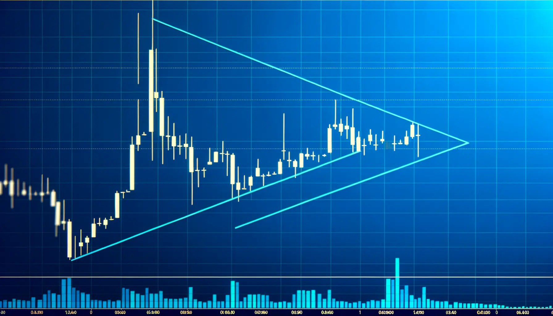Ethereum technical chart showing contracting triangle pattern with bullish breakout setup at resistance