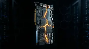 Fractured server hardware with three glowing cracks representing Sui blockchain network outages