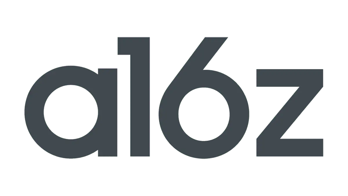 a16z logo featuring the text 'a16z' in dark blue on a transparent background
