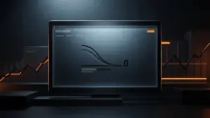 Cryptocurrency exchange platform shutting down with digital trading interface and market graphs