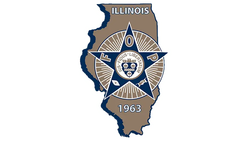 Fraternal Order of Police logo for the Illinois chapter, featuring a star over the state outline