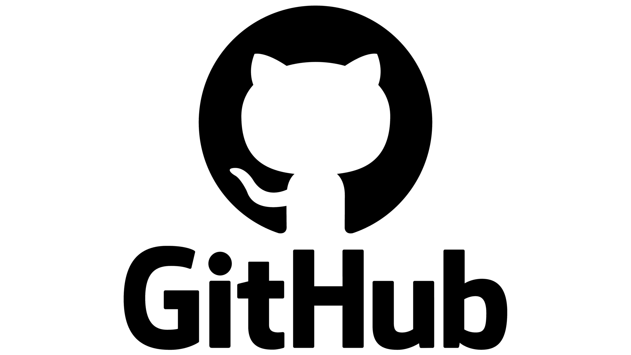 GitHub logo displayed in a simple black and white design.