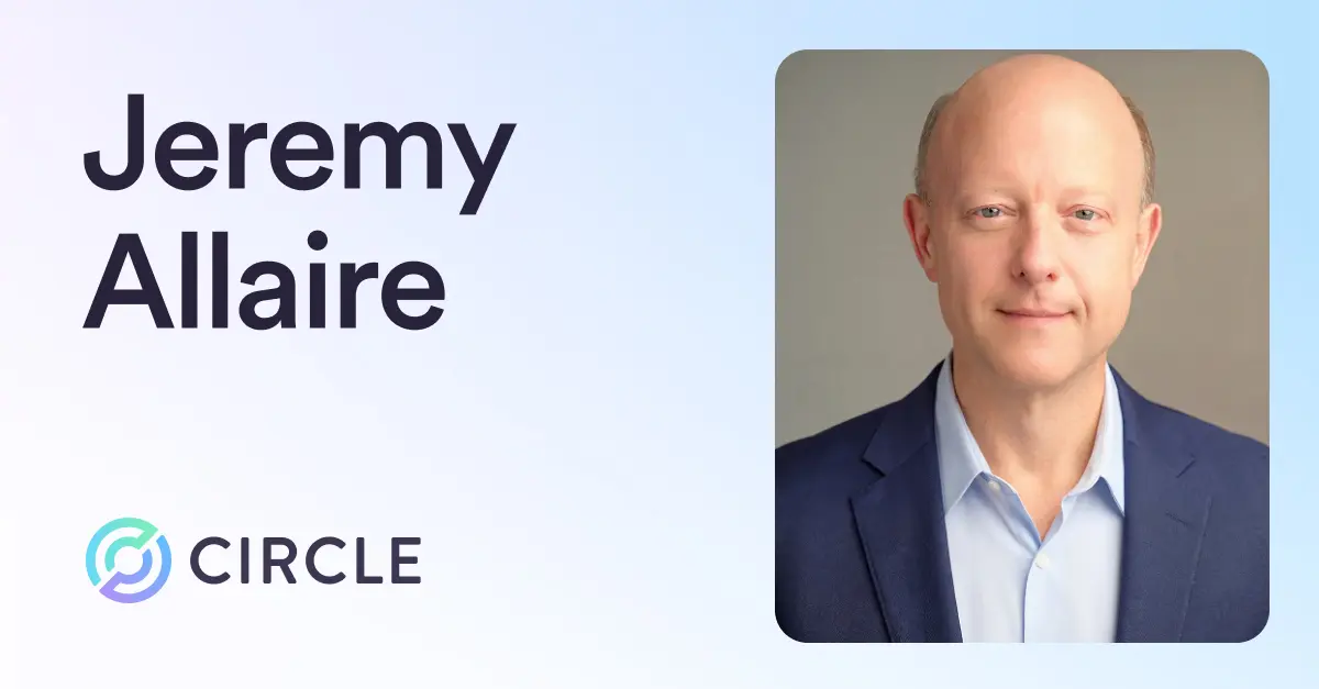 Formal portrait of Jeremy Allaire, CEO of Circle, with logo.